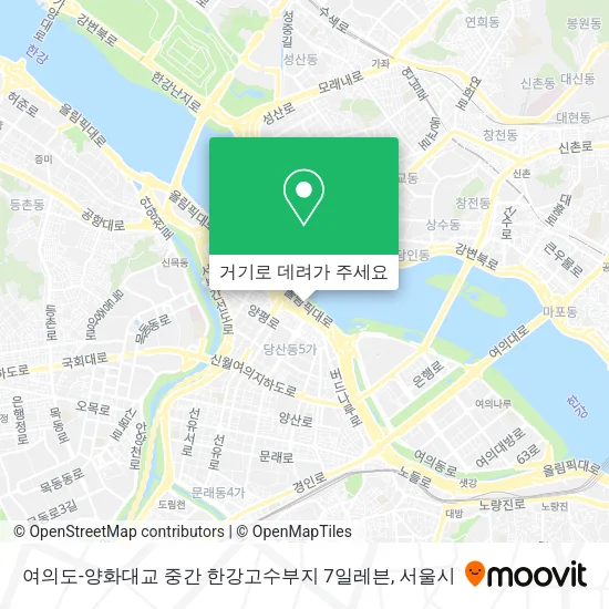 여의도-양화대교 중간 한강고수부지 7일레븐 지도