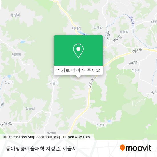 동아방송예술대학 지성관 지도