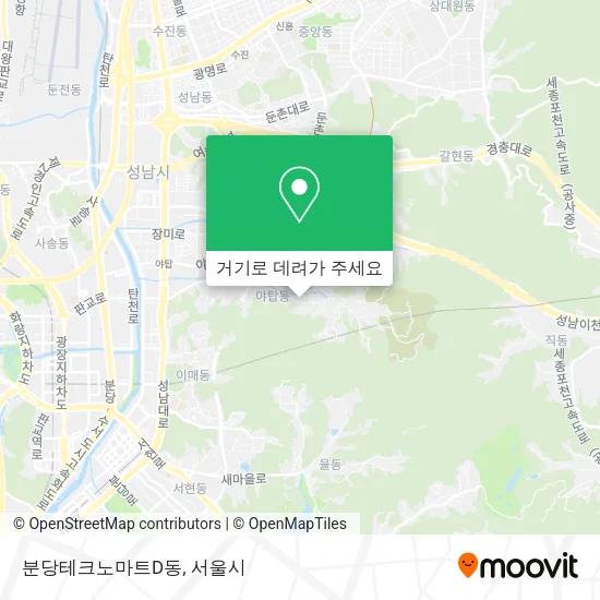 분당테크노마트D동 지도