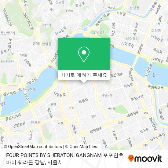 FOUR POINTS BY SHERATON, GANGNAM 포포인츠 바이 쉐라톤 강남 지도
