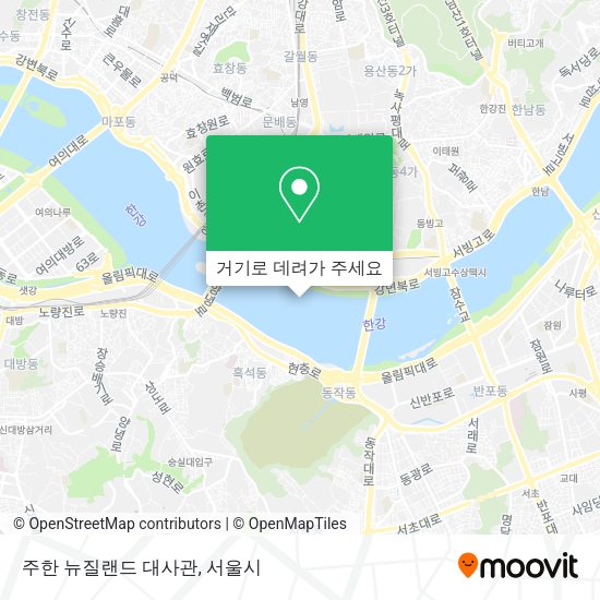 주한 뉴질랜드 대사관 지도