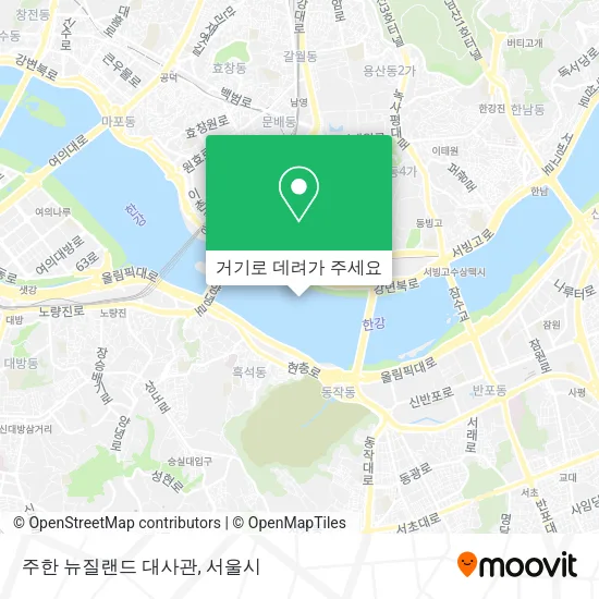 주한 뉴질랜드 대사관 지도
