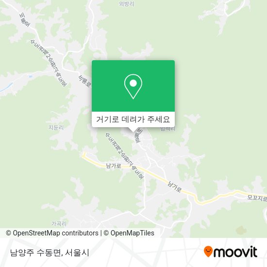 남양주 수동면 지도