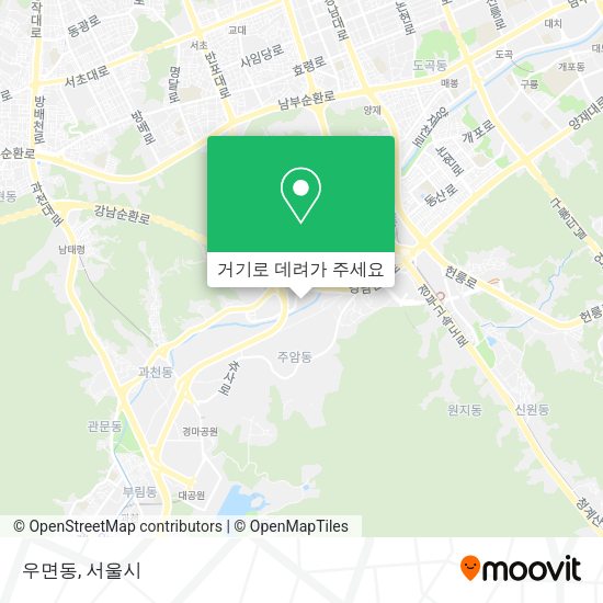 우면동 지도