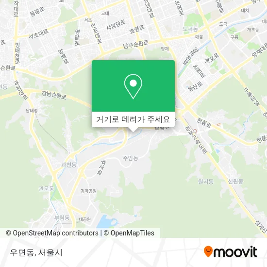 우면동 지도