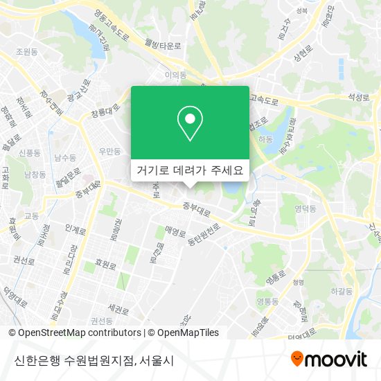 신한은행 수원법원지점 지도