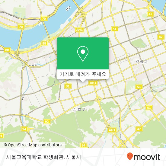 서울교육대학교 학생회관 지도