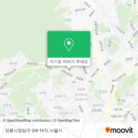정릉시장입구 (08-167) 지도