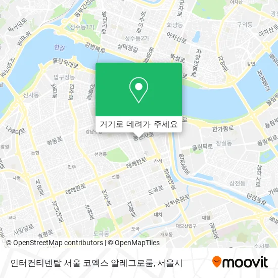 인터컨티넨탈 서울 코엑스 알레그로룸 지도