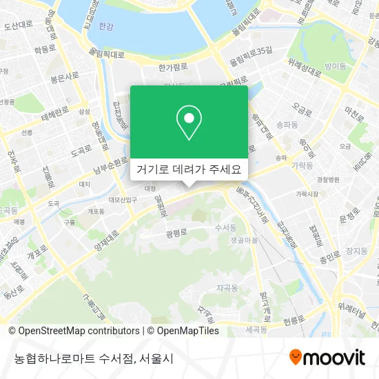 농협하나로마트 수서점 지도