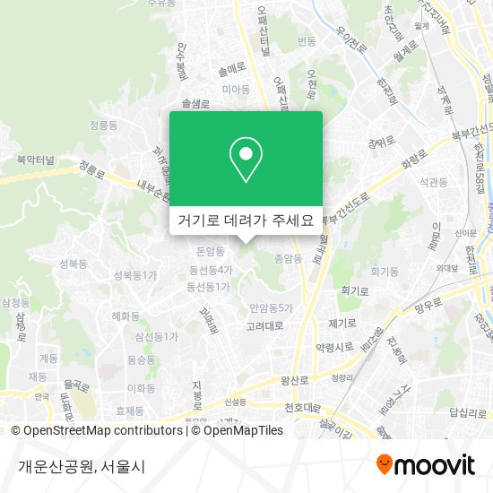 개운산공원 지도