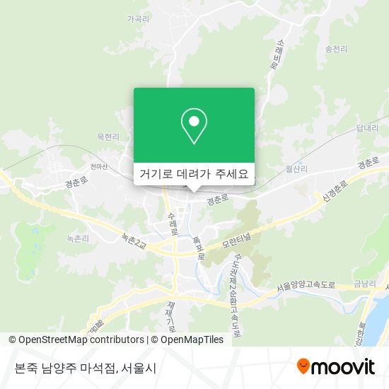 본죽 남양주 마석점 지도