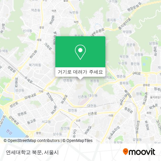 연세대학교 북문 지도