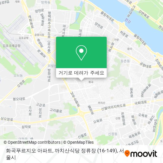 화곡푸르지오 아파트, 까치산식당 정류장 (16-149) 지도