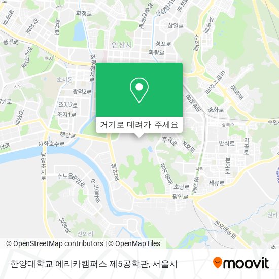 한양대학교 에리카캠퍼스 제5공학관 지도