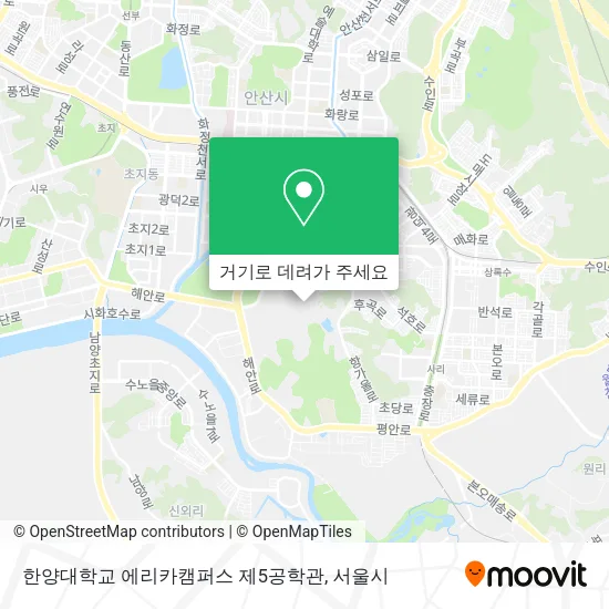 한양대학교 에리카캠퍼스 제5공학관 지도