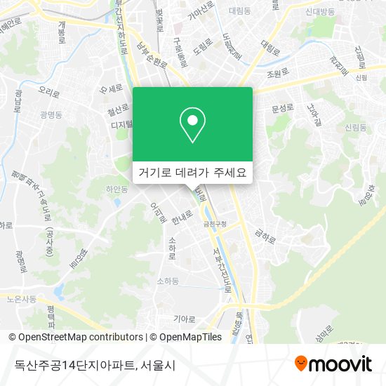 독산주공14단지아파트 지도