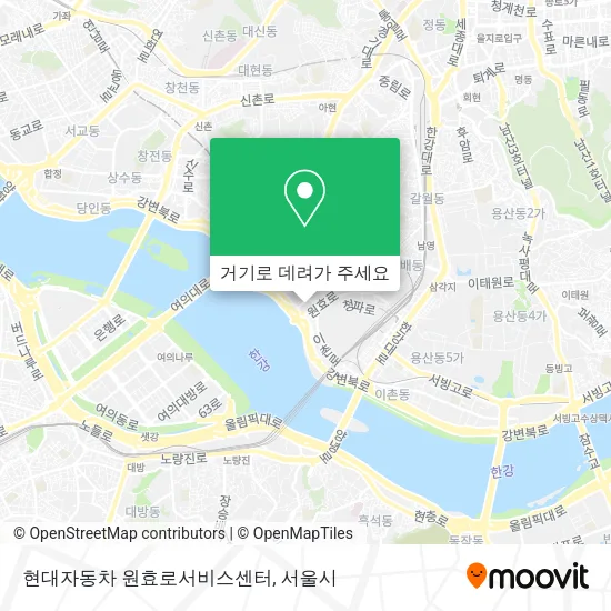 현대자동차 원효로서비스센터 지도