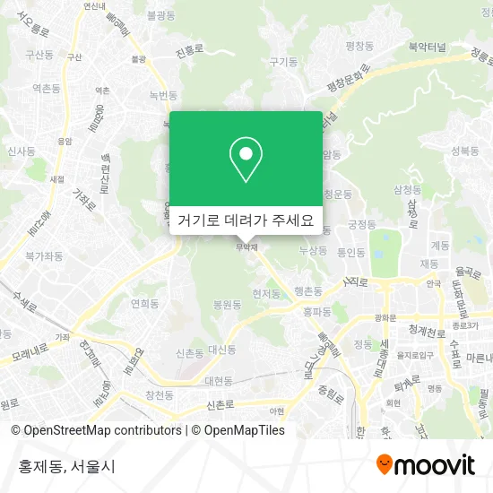 홍제동 지도