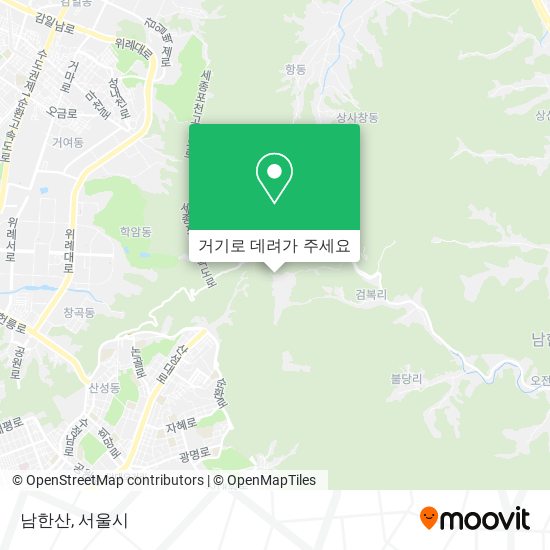 남한산 지도