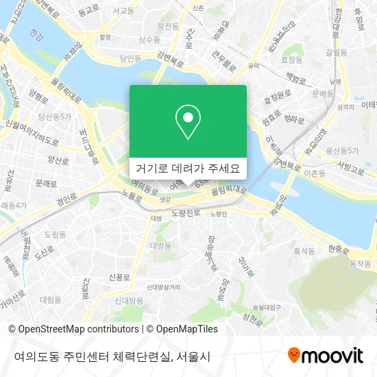 여의도동 주민센터 체력단련실 지도