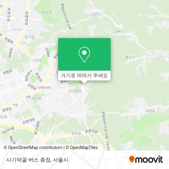 사기막골 버스 종점 지도