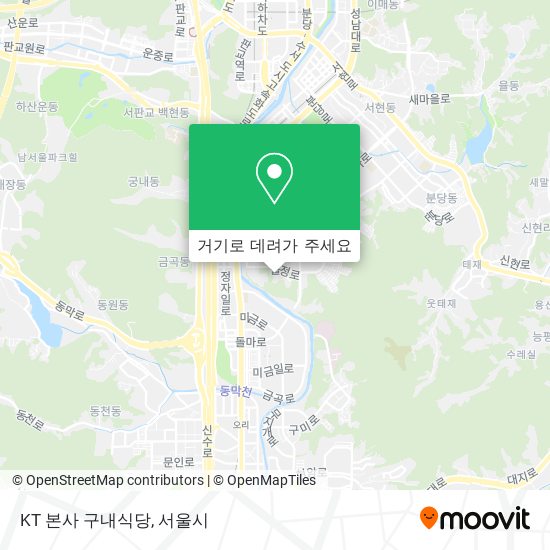 KT 본사 구내식당 지도
