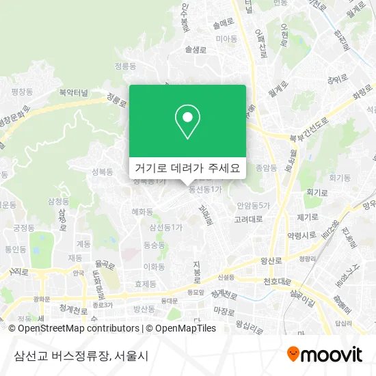 삼선교 버스정류장 지도