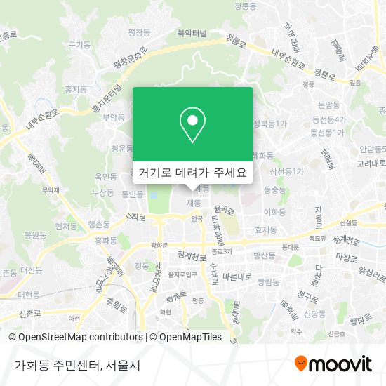 가회동 주민센터 지도