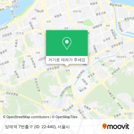 양재역 7번출구 (ID: 22-440) 지도