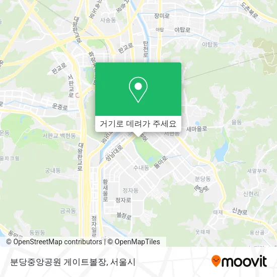 분당중앙공원 게이트볼장 지도