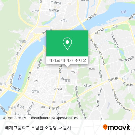 배재고등학교 우남관 소강당 지도
