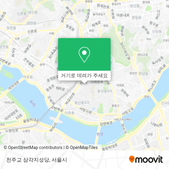천주교 삼각지성당 지도