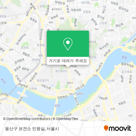 용산구 보건소 민원실 지도