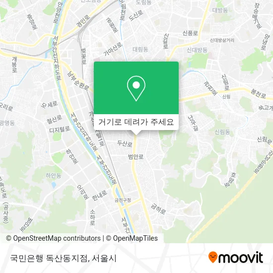 국민은행 독산동지점 지도
