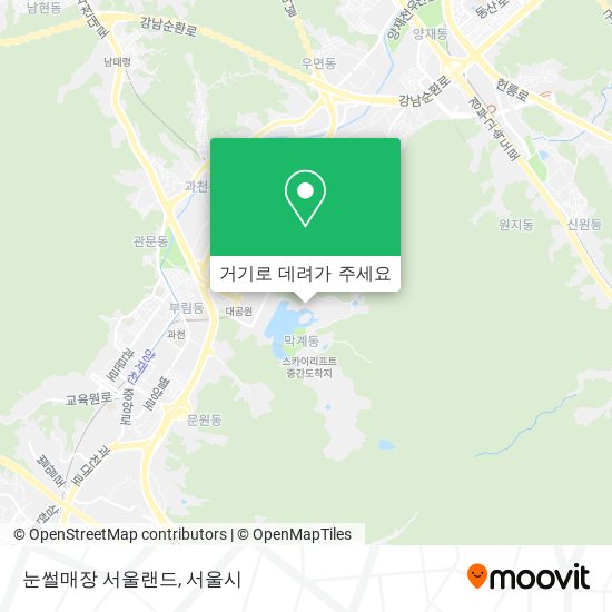 눈썰매장 서울랜드 지도