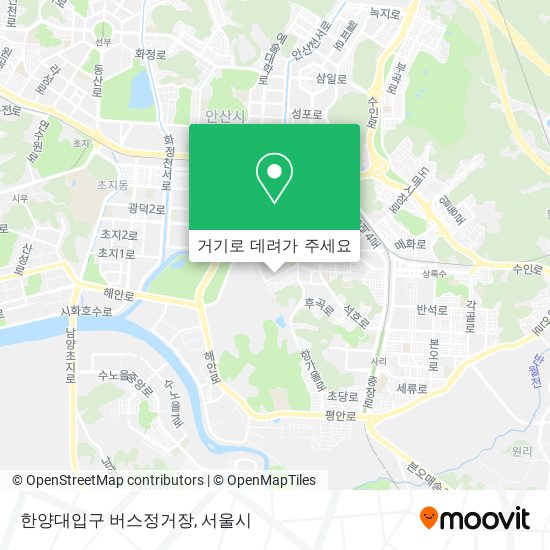한양대입구 버스정거장 지도