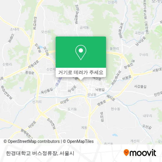 한경대학교 버스정류장 지도