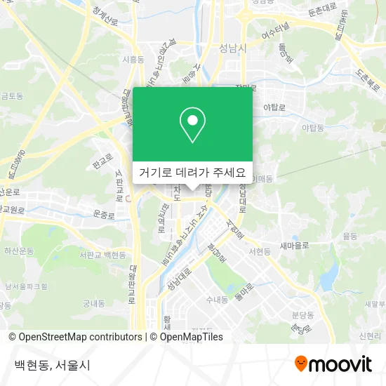 백현동 지도
