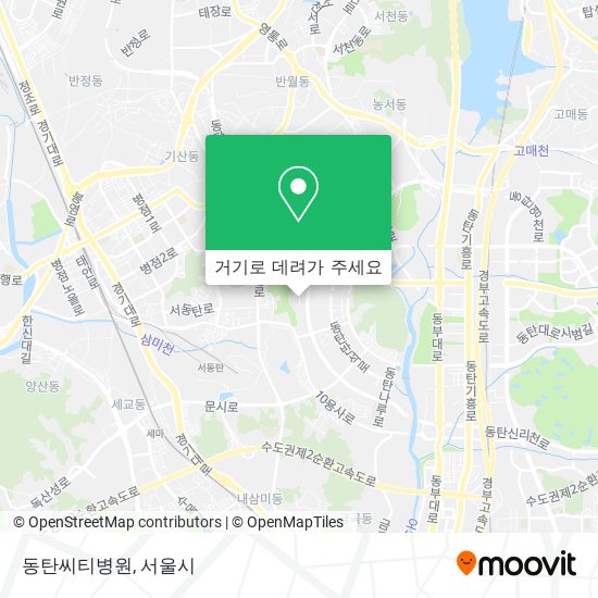 동탄씨티병원 지도
