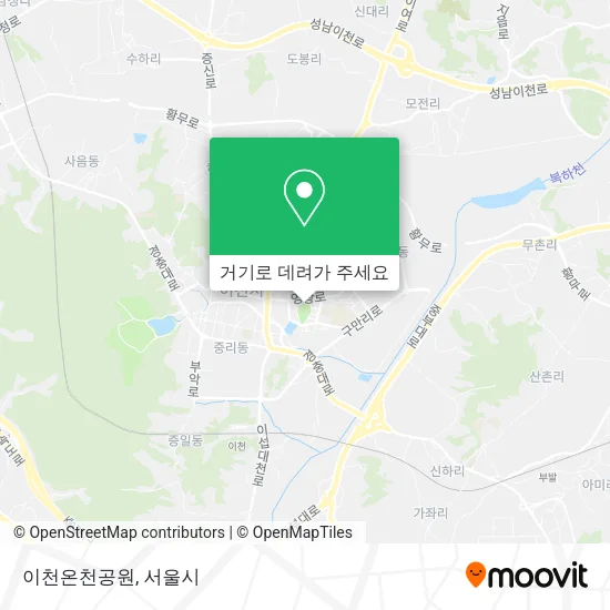 이천온천공원 지도