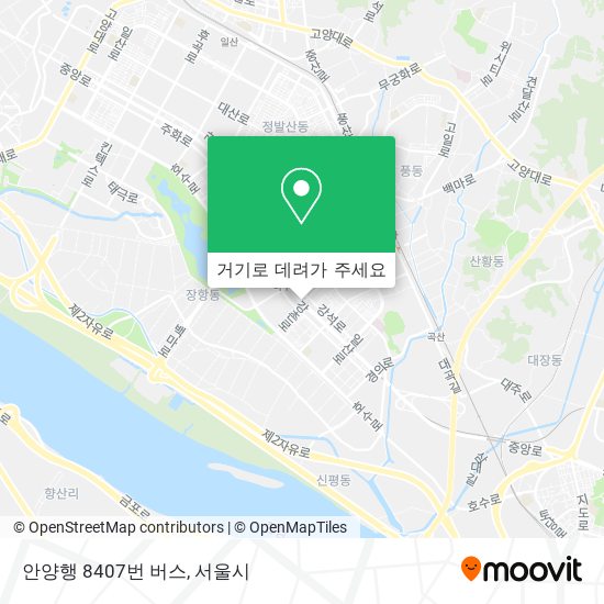 안양행 8407번 버스 지도