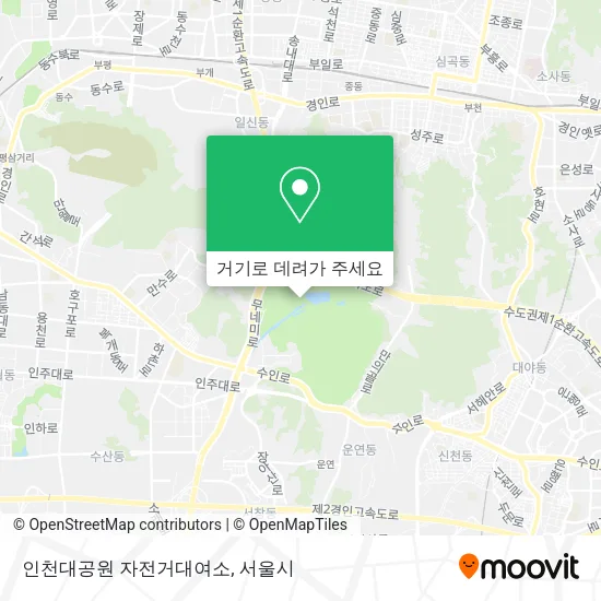 인천대공원 자전거대여소 지도