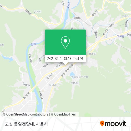 고성 통일전망대 지도
