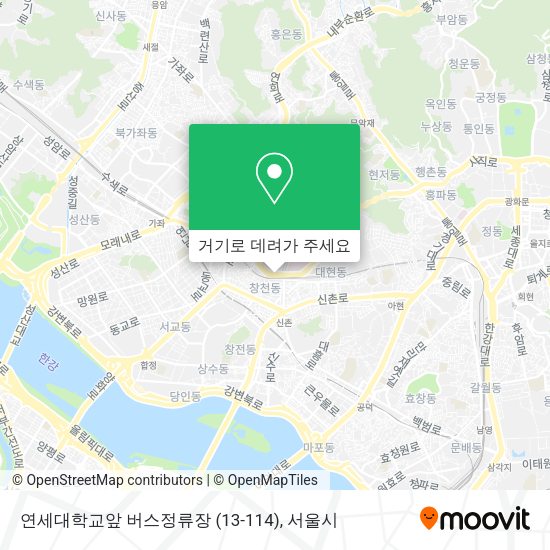 연세대학교앞 버스정류장 (13-114) 지도