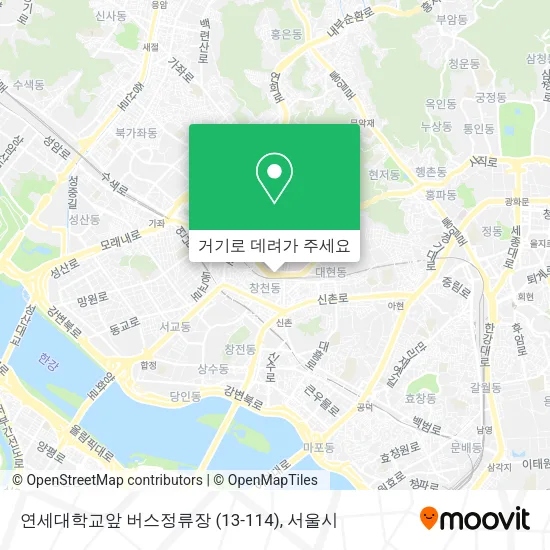 연세대학교앞 버스정류장 (13-114) 지도