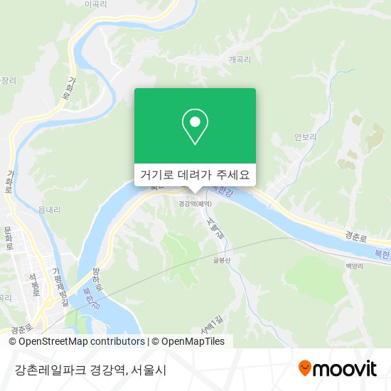 강촌레일파크 경강역 지도