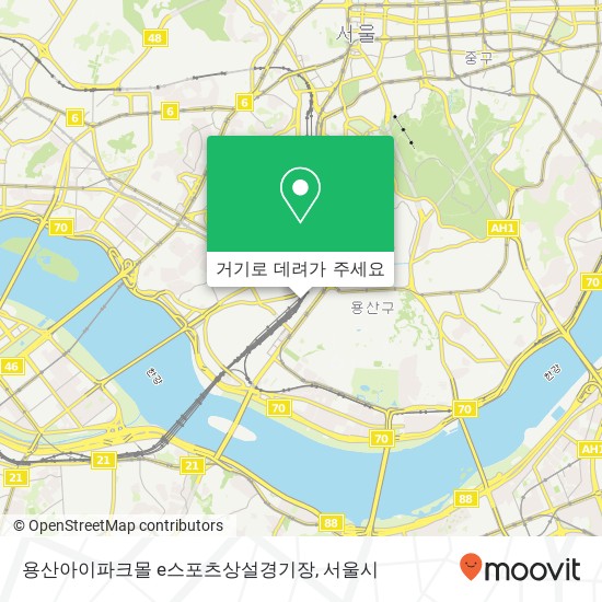 용산아이파크몰 e스포츠상설경기장 지도