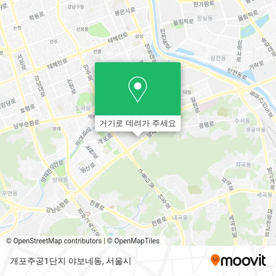 개포주공1단지 야보네동 지도