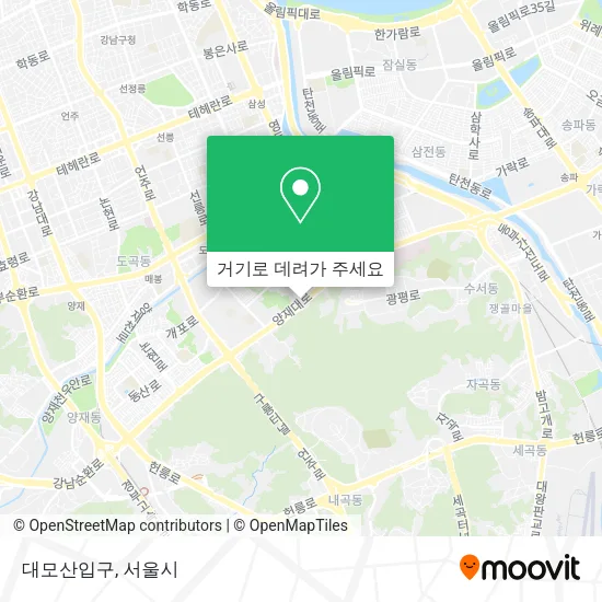 대모산입구 지도